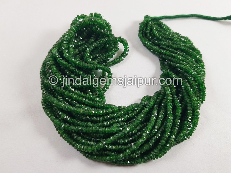 Tsavorite Faceted Roundelle Beads